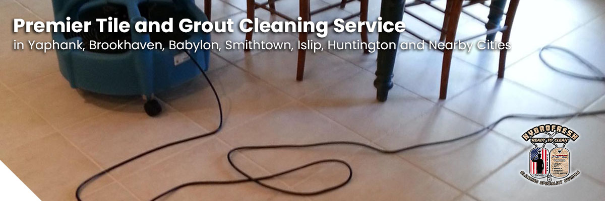 High-powered cleaning equipment restoring the shine of kitchen tiles and grout.