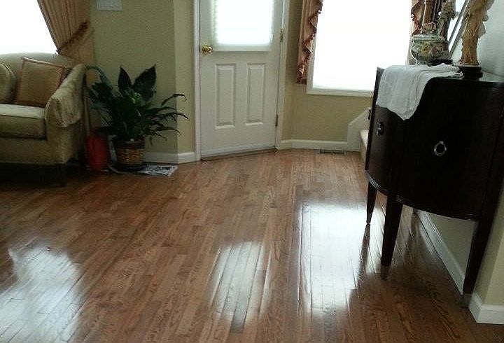 A living room with freshly cleaned carpets free of dirt and allergens.